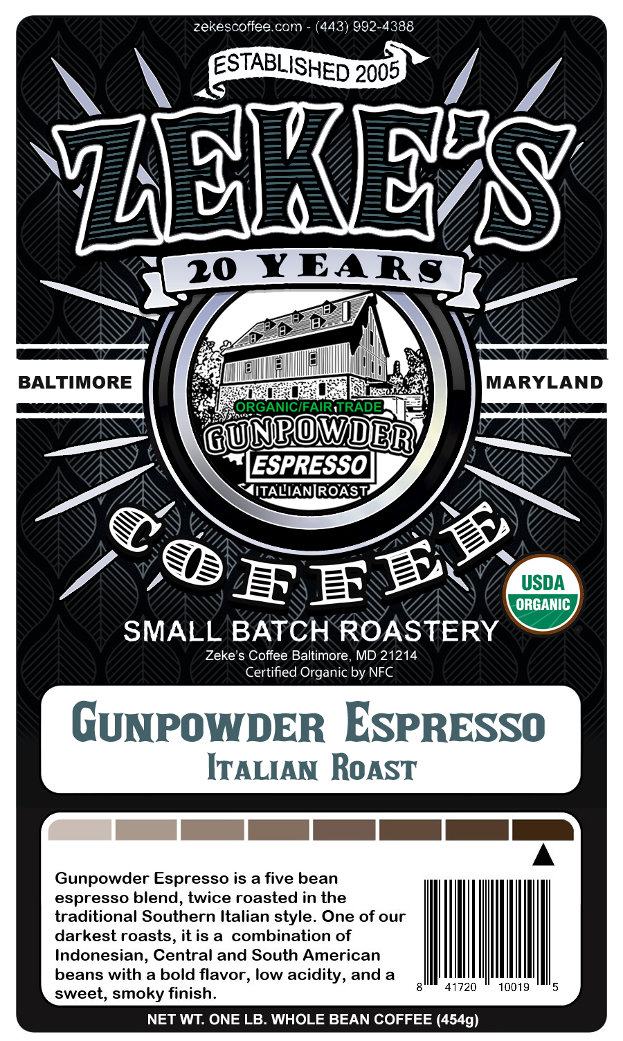 Gunpowder Espresso, 1 lb (16 oz)