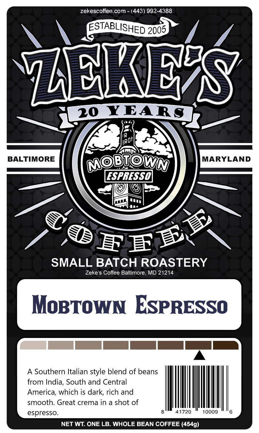 Mobtown Espresso, 1 lb (16 oz) – Zeke's Coffee