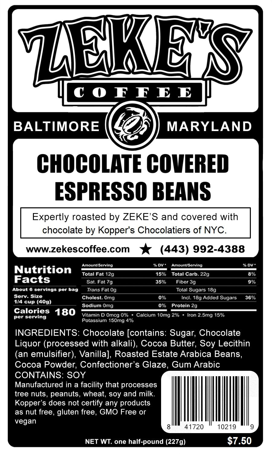 Chocolate Covered Espresso Beans (Seasonal)