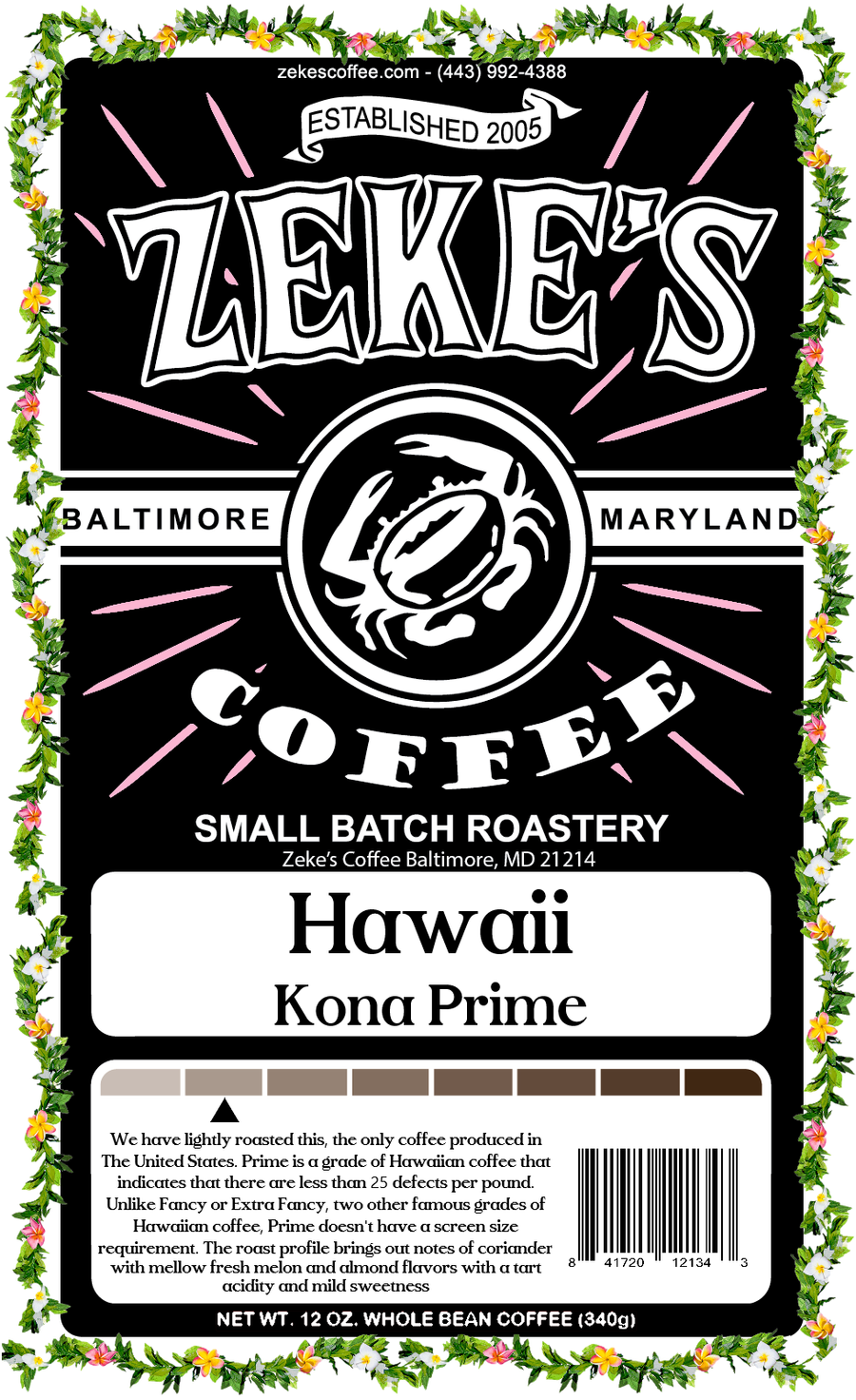 Hawaii Kona Prime, 12 oz bag