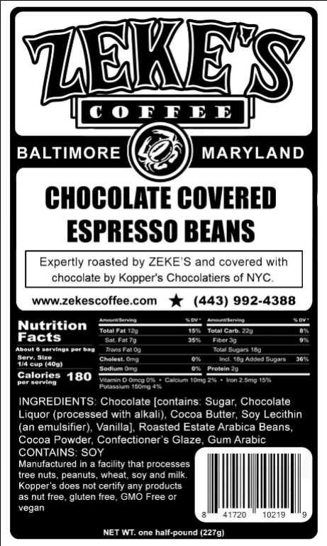 Chocolate Covered Espresso Beans (Seasonal)