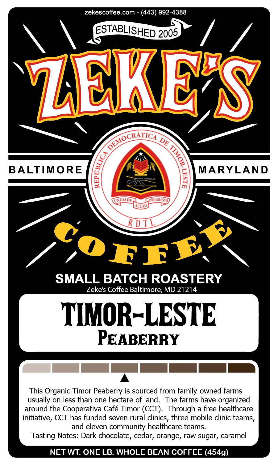 Timor-Leste Peaberry , 1 lb (16 oz)