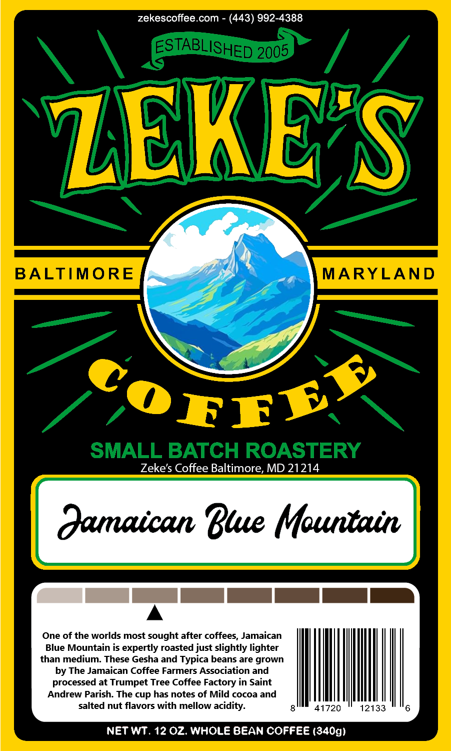 Jamaican Blue Mountain, 12 oz bag